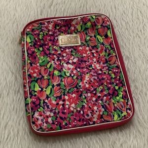 Lilly Pulitzer pink floral I pad carrying case